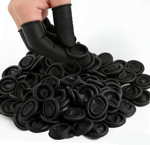 XusEmydinal 100 Pcs Disposable Finger Cots, Finger Protectors, Finger Gloves for Manicure,Beauty, Massage,