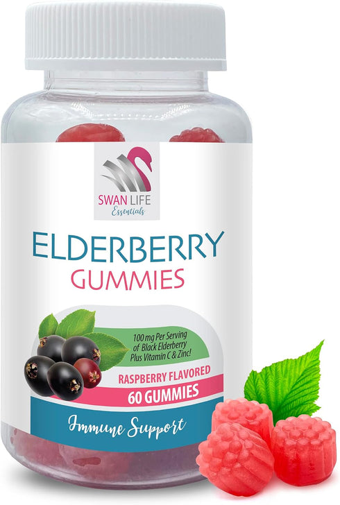 Gummies Gummies Immune 2 120 Gummies Antioxidant-Rich Elderberry - Elderberry - Natural System Support, Tasty Raspberry