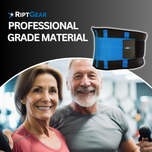 RiptGear Back Brace for Lower Back Pain Relief - Breathable Support for Men and Women, Ideal for Sciatica (Blue, Medium)