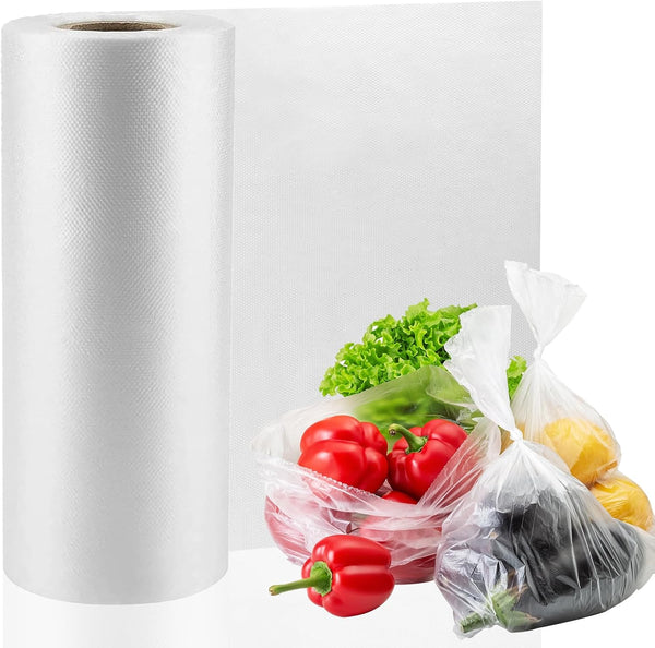 InPoetry Food Storage Bags, 12'' x 20'' Plastic Produce Bag, Clear Plastic Bag