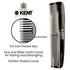 Kent R7TG Graphite Double Tooth Hair Pocket Comb, Small Fine/Wide Tooth Comb for Men, Women, and Kids
