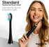 AquaSonic Standard Replacement Brush Heads, Compatible with Many AquaSonic Toothbrush Handles, 2 Pack Black