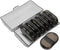 LOLIPPYY Weekly 7-Day Portable Medicine Organizer Box with Black Grid Case, Compact Detachable