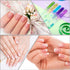 Mudder 8 Pack Glass Nail Files with Colorful Pattern Printed Cases, Crystal Fingernail Buffers for Professional