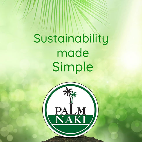 PALM NAKI Eco-Friendly 4-Inch Round Palm Leaf Bowls (40 Pack), Sustainable, Decorative, Compostable Tableware