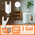 Pets,2 200 Count Small Trash Bags with Handles - Ocean Plastic Upcycling - Plastic Garbage Bags, Can Bin & Waste Basket