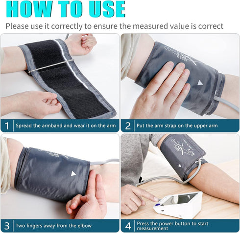 Blood Pressure Monitor Upper Arm, Large LED Backlit Screen, 1000 Sets Memory Automatic Digital BP Machine