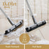 DrDirt Floor Squeegee, 14inch Foam Swivel Squeegee with Stainless Steel Extension Pole, Perfect for Bathroom and Kitchen