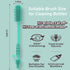 Double Sided Cleaning Brush, Soft Kitchen Scrub Brush, Reusable Silicone Bottle Cleaning Brush with Long Handle