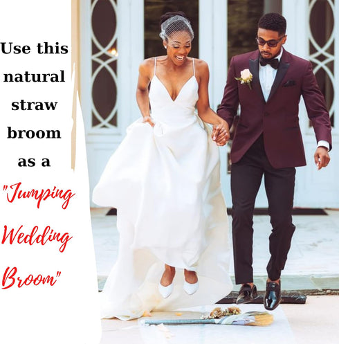 Natural Whisk Sweeping Hand Broom, Vietnamese Broom for Cleaning, Decorative Broom, 12.2" Width, 26.38" Length
