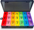 Pill Organizer, Large Weekly Tablet Box for 7 Days, Medication Storage with Dust-Proof Container for Vitamins
