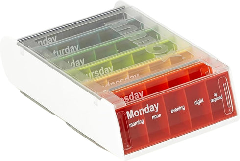 Patterson Medical Weekly Pill Organiser 7 Day Box with 5 Daily Compartments Detachable, Portable