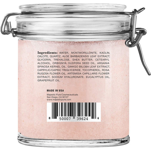MAJESTIC PURE Himalayan Clay Mud Mask - Exfoliating and Acne Fighting Mask, 10 oz