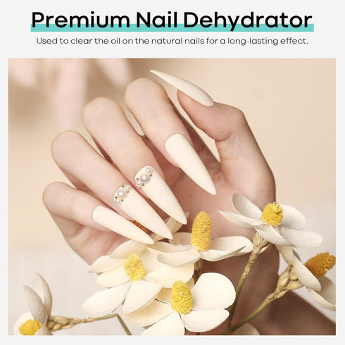 modelones Nail Dehydrator, 15 ml Acid Free Nail Prep Dehydrator for Press Ons/Acrylic Nails