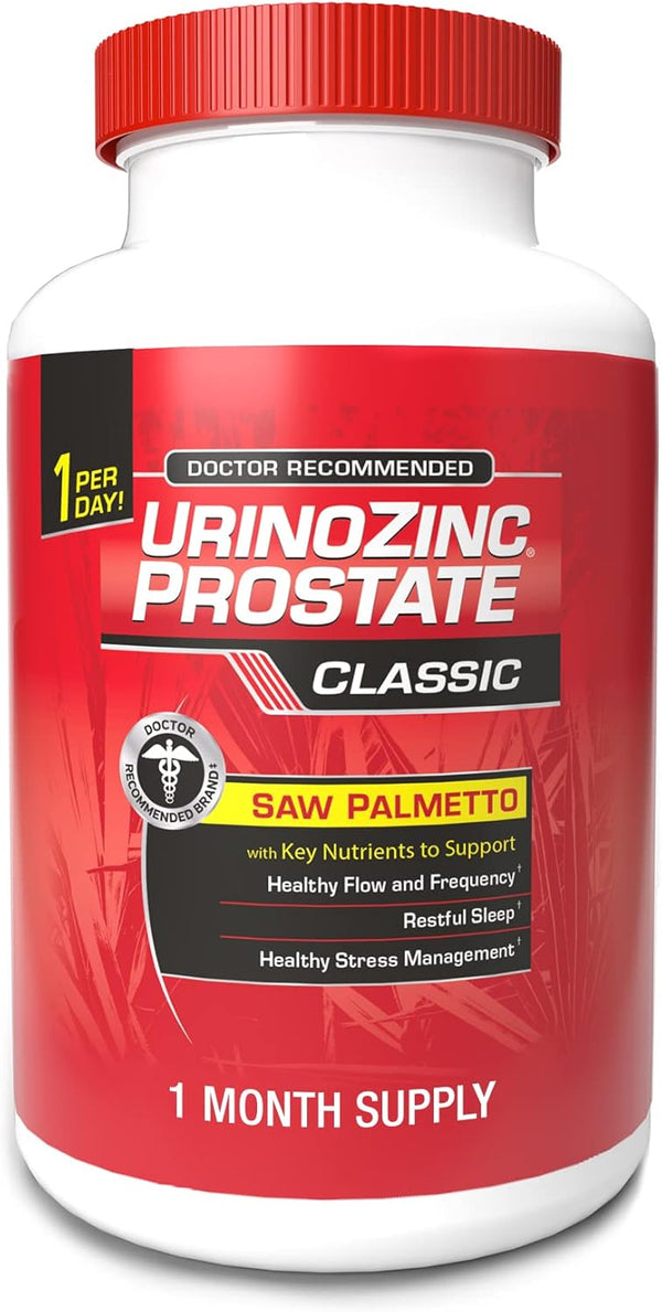 Urinozinc Classic Prostate Supplement, Doctor Recommended, 30 Capsules