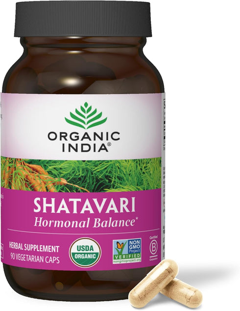 ORGANIC INDIA Shatavari Herbal Supplement - Supports Hormonal Balance, Immune and Inflammatory