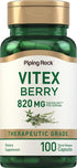 Piping Rock Vitex Chasteberry 820mg | 100 Capsules | Non-GMO, Gluten Free Supplement for Women