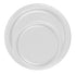 Party Favors Plus 24 9" Plates Paper Dinner Lunch Plates Wax Coated - White