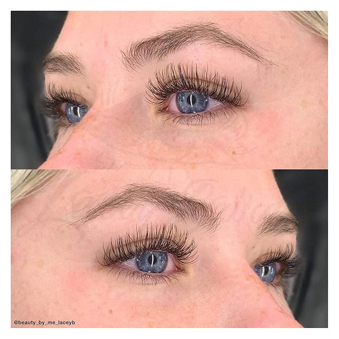 LASHVIEW Eyelash Extensions, Ellipse Flat 0.20mm D Curl 13mm, Mink Black, Individual Lashes