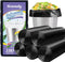 Hommaly 3 Gallon Small Black Trash Bags, 180 Count, Leakproof and Strong for Office, Kitchen, Bathroom