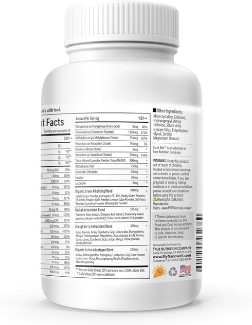 Vital Multi 143 - 120 Tablets - Multivitamin & Multimineral Supplement with 20 Vitamins and 72 Minerals, 30 Day Supply