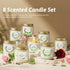 Home,8 Pack Set Scented Candles for Soy Candles Gift for Women,Aromatherapy Candle with Crystals Inside-Perfect