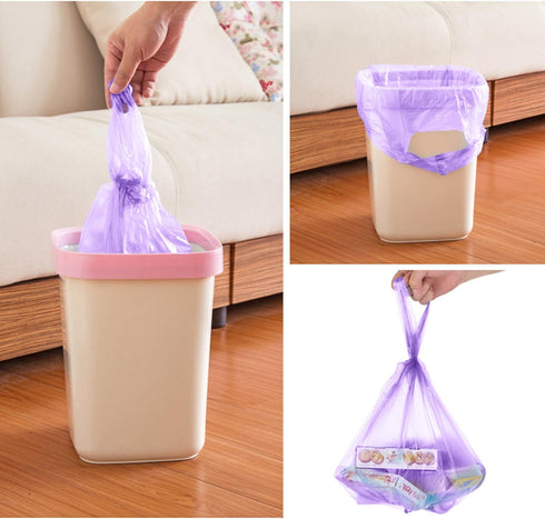 5 Rolls 100 Counts 4 Gallon Handle-Tie Small Trash Bags, Little Garbage Bags for Bathroom, Kitchen, Office