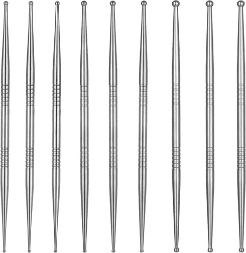 Heclia 6PCS Facial Reflexology Massage Tool Stainless Steel Acupuncture Pen Ear Acupressure and Body Point Probe Pen