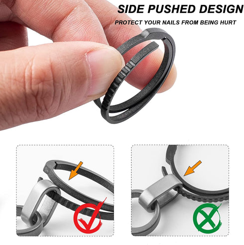 TISUR Keychain Pill Holder with Titanium Rings - Essential Health Accessory