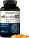NatureBell Vitamin B2 Riboflavin 400mg, 240 Capsules, Essential Daily B Vitamin for Energy & Skin Health