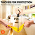 Vgo... 2-Pairs Reusable Household Gloves, Extra Thickness Rubber Dishwashing Gloves (Size L, Yellow)