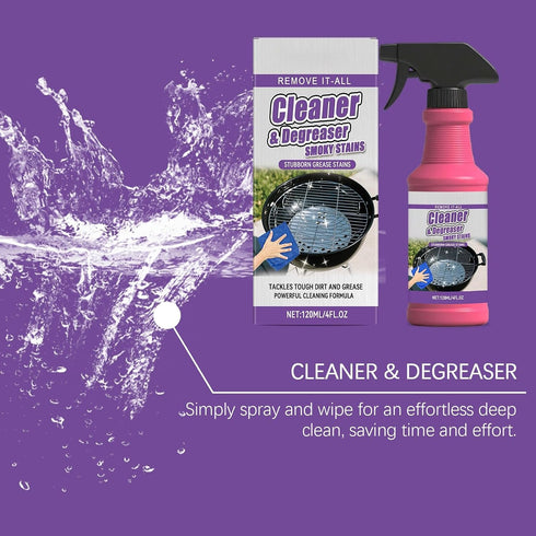 OGoeesy BBQ Grill Cleaner Spray for Outdoor Grills Safe Heavy Duty Cleaner for Burnt Food & Grease Kitchen Cleaner