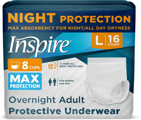 Inspire Adult Diapers Women or Men - MAX Absorbency | Our Most
