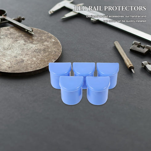 ZUNOXAZ 10pcs Handrail End Cap for Bed, Bedside Guardrail Protective Bumper, Plastic Bed Frame End Caps Enhance Safety