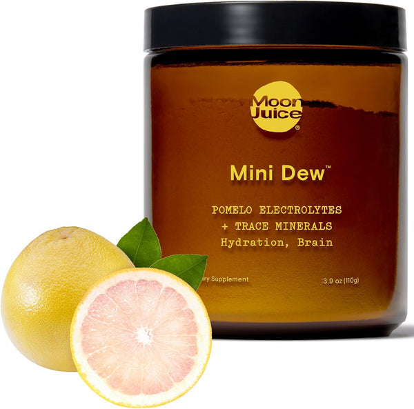 Moon Juice Mini Dew Electrolytes Powder - Pomelo Grapefruit, 30 Servings for Hydration & Brain Function