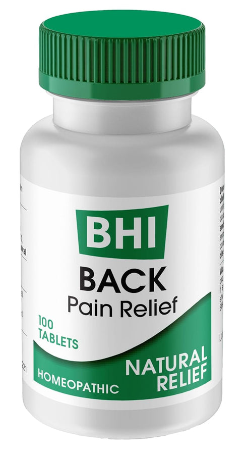 BHI Back Natural Back, Hip & Leg Pain Relief, 100 Tablets, Homeopathic Ingredients for Muscle Tightness