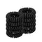 Matte Coil Ponytail Holders, 10 Pcs (Black) - No Crease Plastic Spiral Hair Ties for Thick and All Hair Types