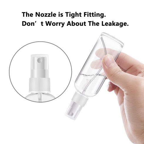 ZEROFIRE 4 Pack 1oz Clear Plastic Spray Bottles, Refillable Mini Spritzer for Travel, Cleaning, Gardening, Skin Care