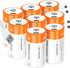 TEMIBATT Rechargeable D Batteries 8 Pack, 1.5V 7500mWh Lithium D Battery with USB-C