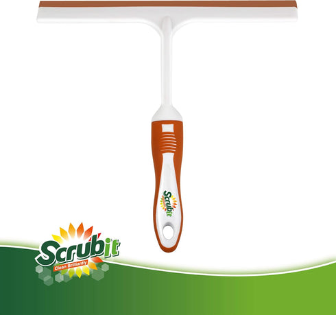 SCRUBIT Window and Shower Squeegee, Lightweight Cleaner for Windows, Glass, and Mirrors, Streak Free Cleaning Tool