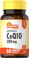 CoQ10 200mg, 60 Quick Release Softgels, Non-GMO, Gluten Free Supplement by Sundance