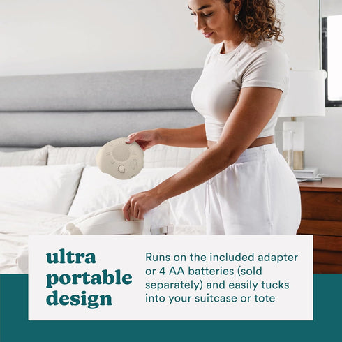 Light,12 Homedics Sleep Better Portable Sound Machine, Night Soothing Sounds Including White Noise, Rain