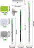Nicecastle 4-in-1 5 1 Baseboard Cleaning Tool with Handle Reusable Pads Stiff Bristle Brush Carpet Rake for Pet Hair