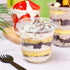 KKONHII 100 Pack Disposable Dessert Cups, Stackable Clear Plastic Cups with Lids, Mini Parfait Cups with No Holes Flat