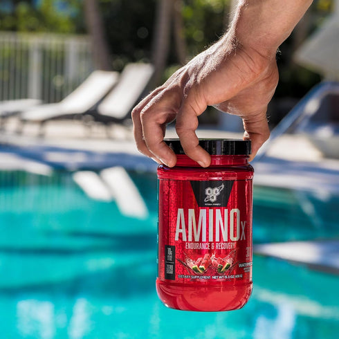 BSN Amino X EAAs, Muscle Recovery & Endurance, 10g Essential Amino Acids, 5g BCAAs, Zero Sugar, Strawberry Dragonfruit,