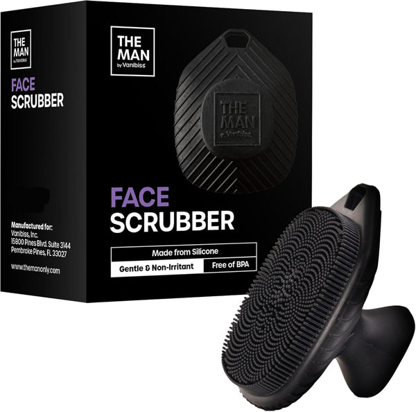 The Man Face Scrubber, Silicone Exfoliator for Men, Gentle Face Massager, Removes Dead Skin, 1 Pack