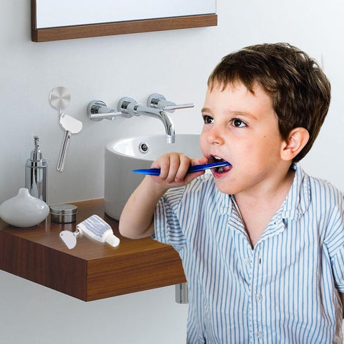 HIQU and HIST 3 Pcs Toothpaste Tube Squeezers,Stainless Steel Toothpaste Squeezer,Metal Manual Dispenser Roller Tube