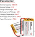 YELUFT 2pcs 3.7V 500mAh 1S 1C 403048 PH2.0 Lithium Polymer Battery Rechargeable Batteries with Protective Board