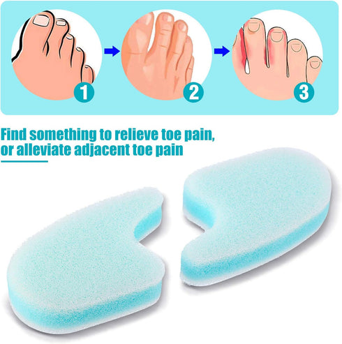 Mudder 16 Pieces Foam Toe Spacers, 3 Layer Foam Separators for Women & Men, Relief from Friction & Corns