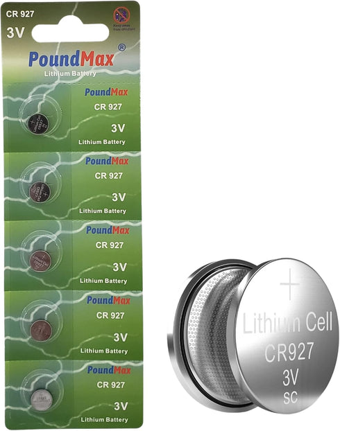 PoundMax CR 927 Batteries 3v Lithium Button Cell Battery Combo Pack - 5